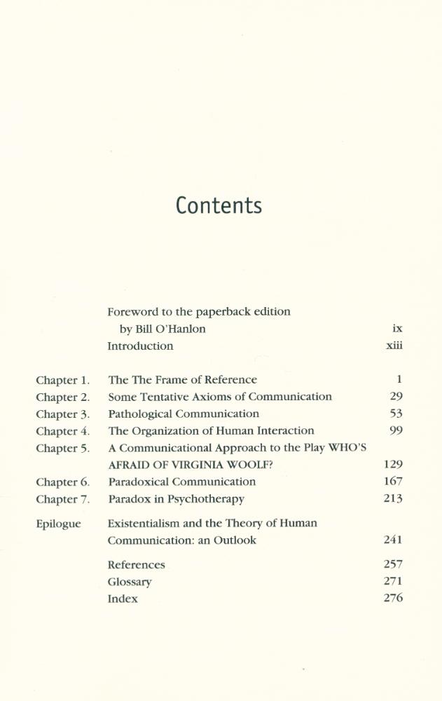 『Pragmatics of human communication : a study of interactional patterns, pathologies, and paradoxes』 2