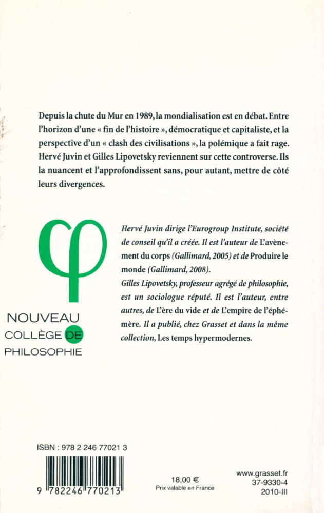 『L'OCCIDENT MONDIALISÉ : Controverse sur la culture planétaire』 3