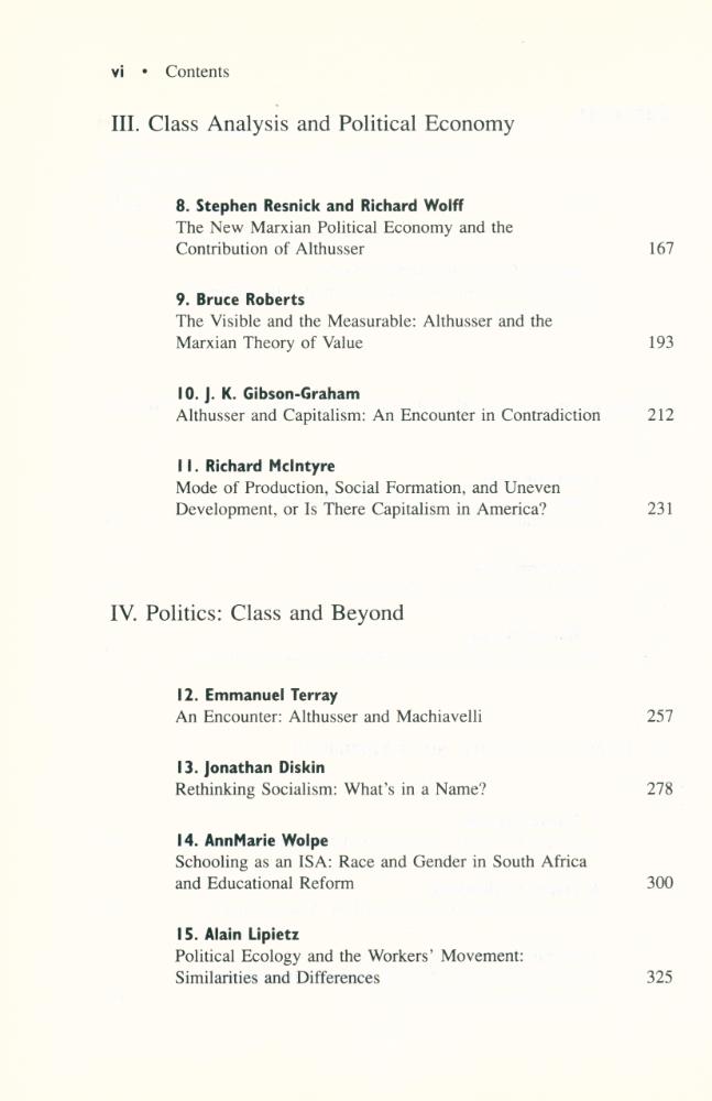 『Postmodern Materialism and the Future of Marxist Theory : Essays in the Althusserian Tradition』 3