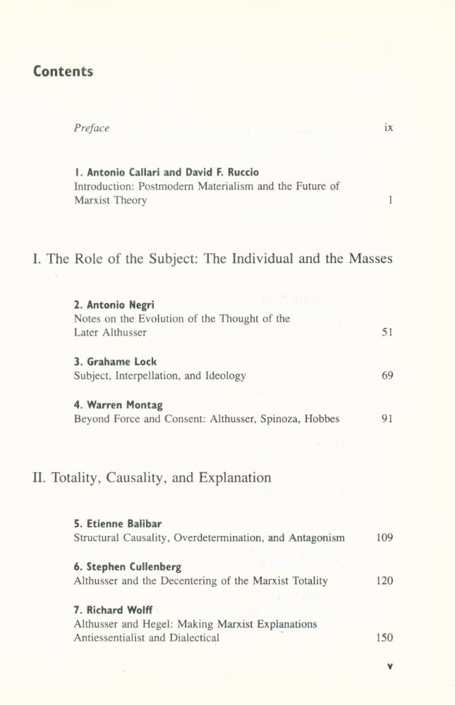 『Postmodern Materialism and the Future of Marxist Theory : Essays in the Althusserian Tradition』 2
