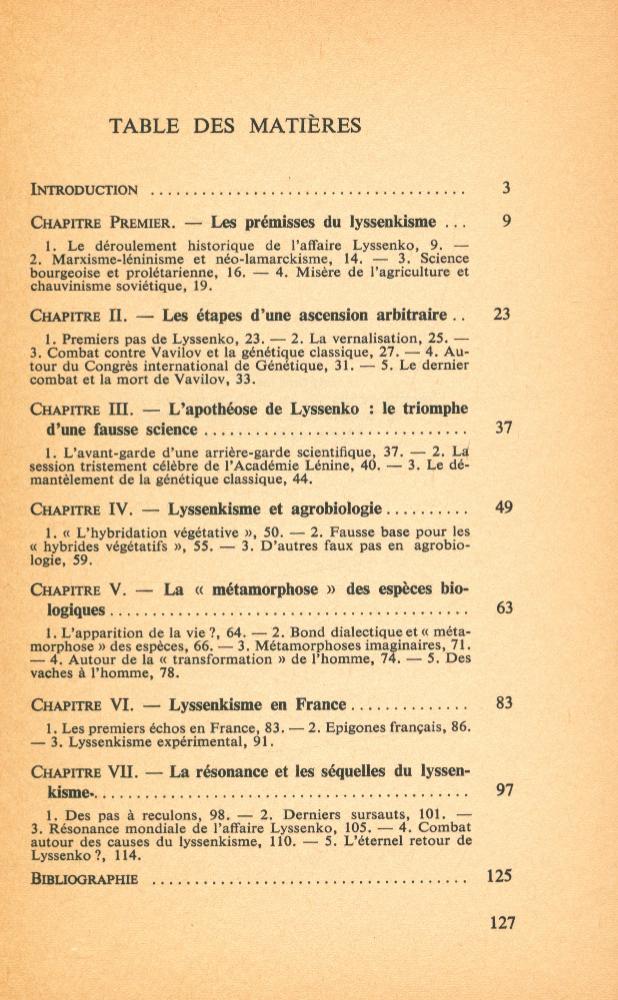 『LYSSENKO ET LE LYSSENKISME』 2