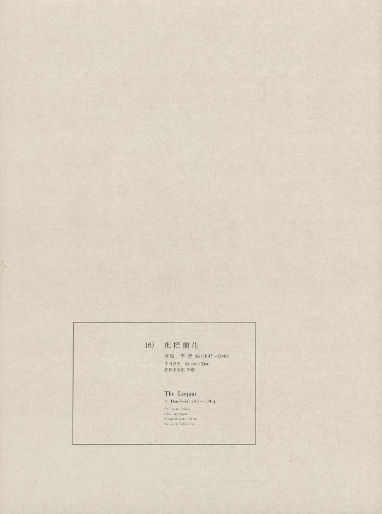 『16) 枇杷蘭花(비파란화)』 1