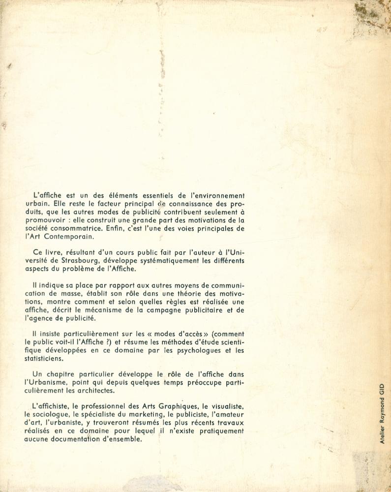 『l'affiche dans la société urbaine』 5