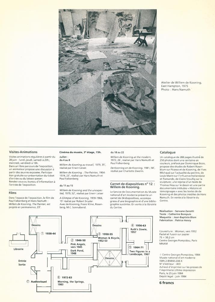 『Petit journal de l'exposition De Kooning』 3