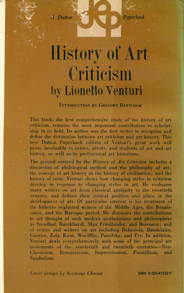『History of Art Criticism』