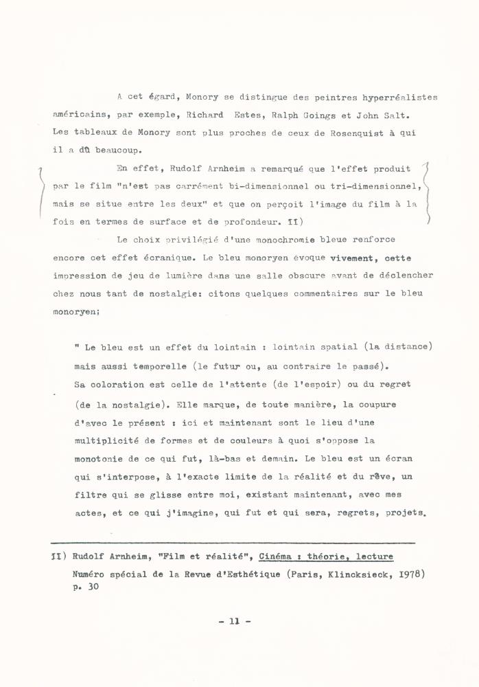 「Effets cinématographiques des tableaux de Jacques Monory」