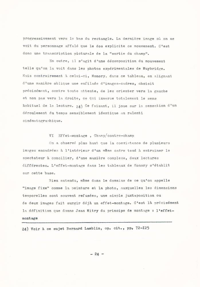 「Effets cinématographiques des tableaux de Jacques Monory」