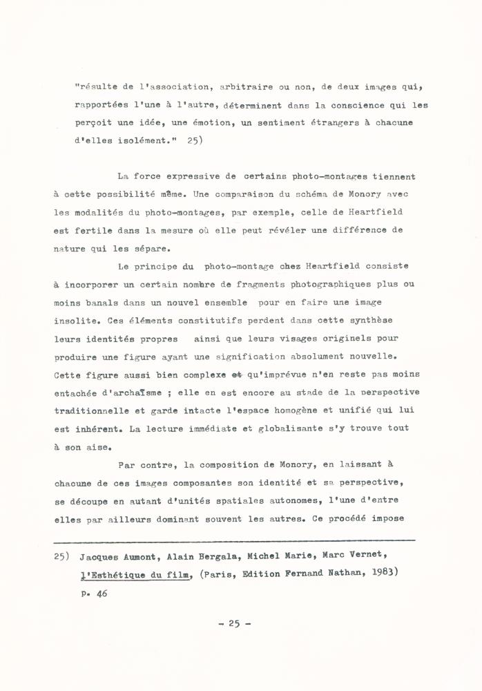 「Effets cinématographiques des tableaux de Jacques Monory」