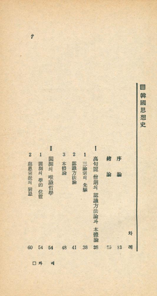 『瑞文文庫 011 - 韓國思想史 : 佛敎思想篇(서문문고 011 - 한국사상사 : 불교사상론)』 2