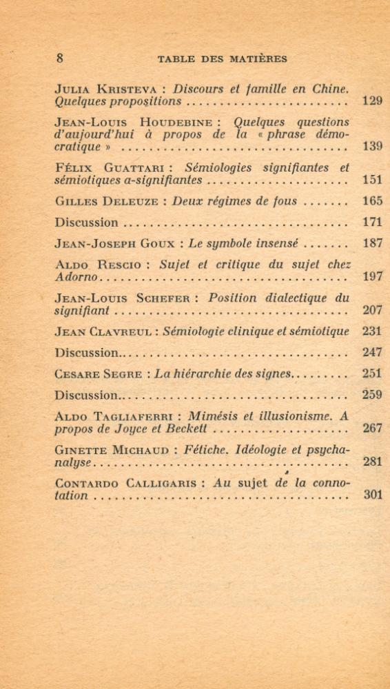 『PSYCHANALYSE ET SEMIOTIQUE : Colloque tenu à Milan en mai 1974』 3