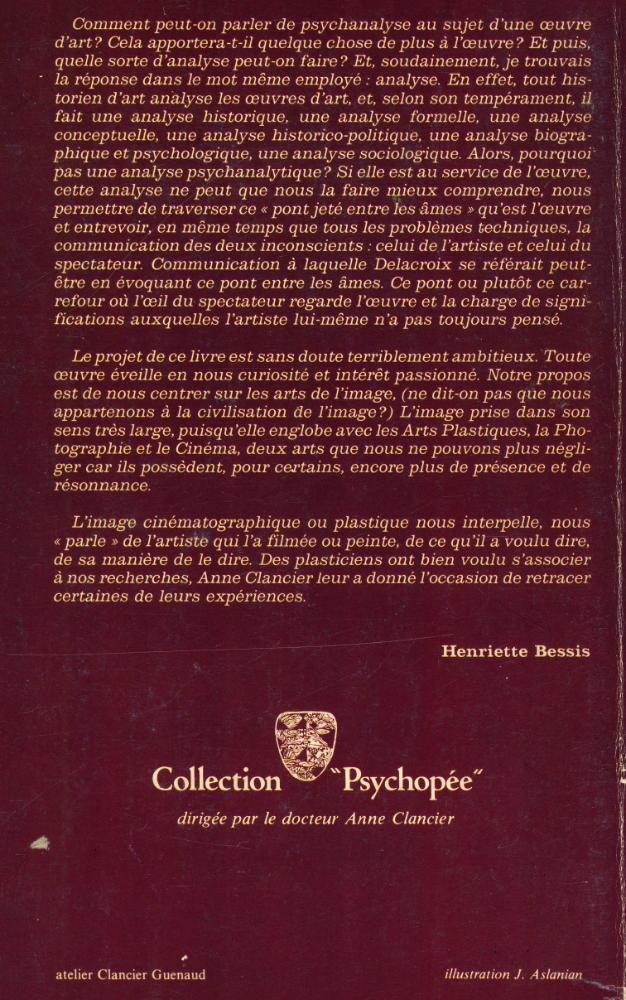 『PSYCHANALYSE DES ARTS DE L'IMAGE : Colloque de Cerisy 11 - 21 juillet』 4