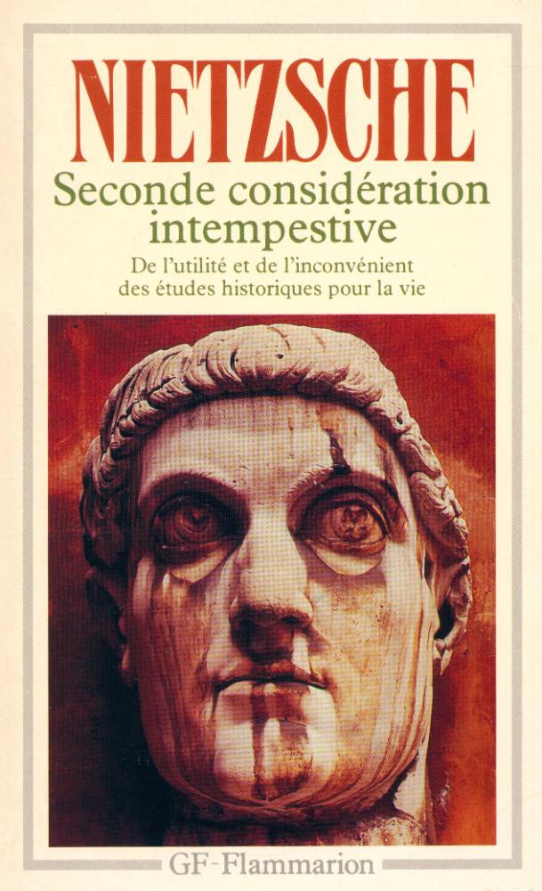 『SECONDE CONSIDÉRATION INTEMPESTIVE : De l'utilité et de l'inconvénient des études historiques pour la vie(1874)』 1