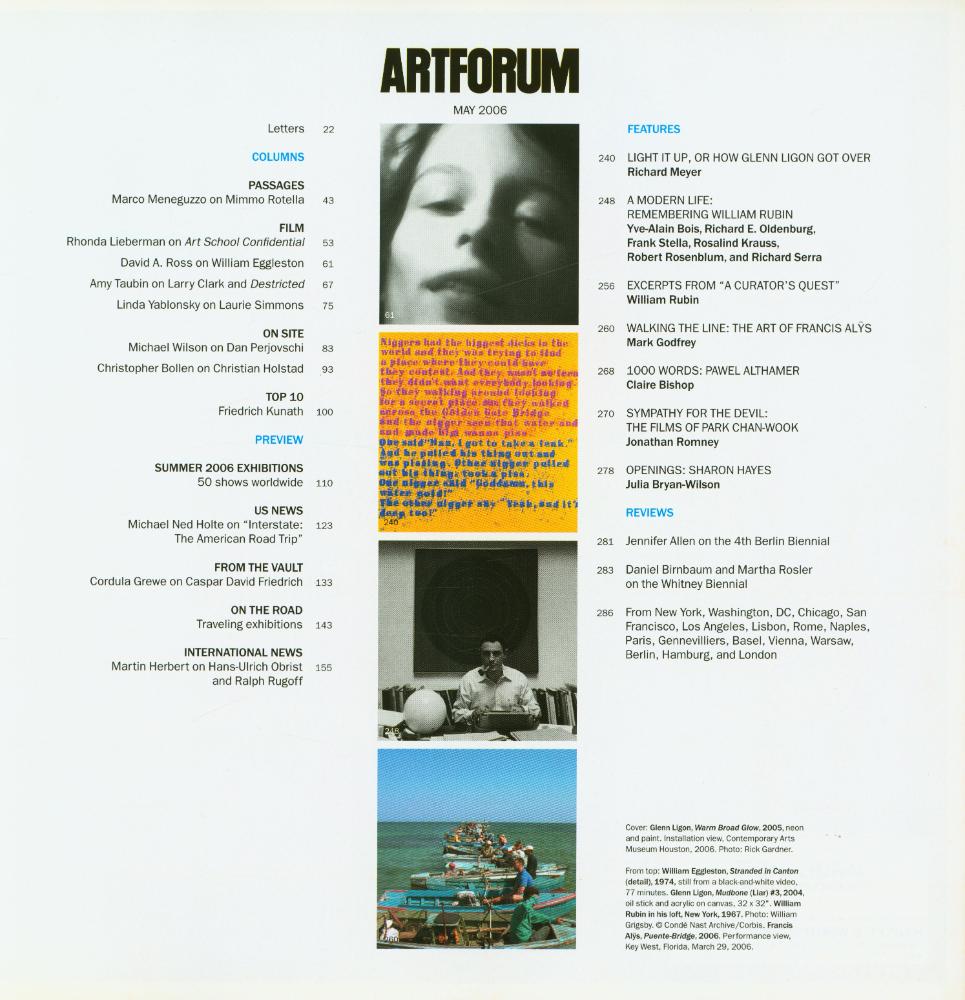 『ARTFORUM INTERNATIONAL』 Volume XLIV, No. 9, May 2006 2