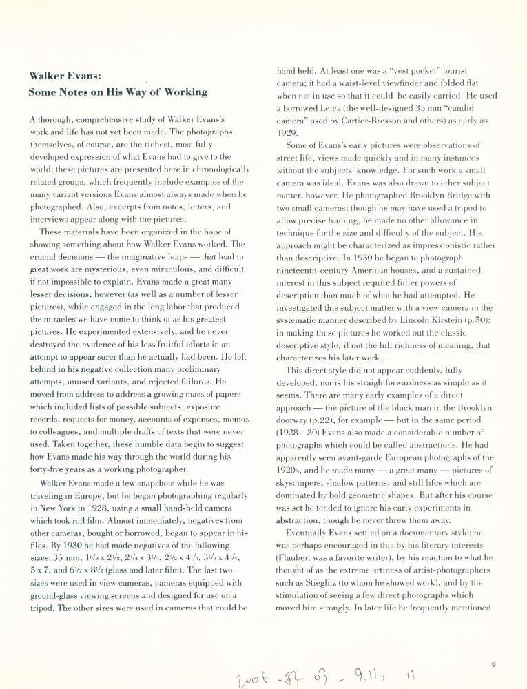 『WALKER EVANS AT WORK』 2