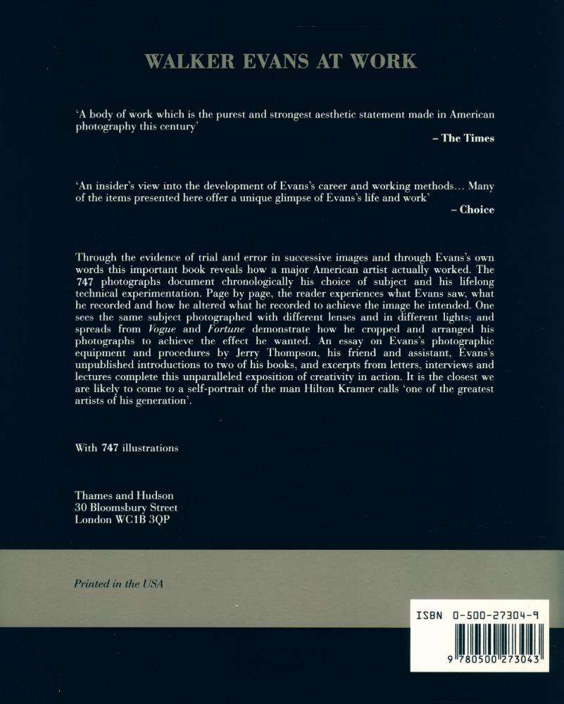 『WALKER EVANS AT WORK』 3