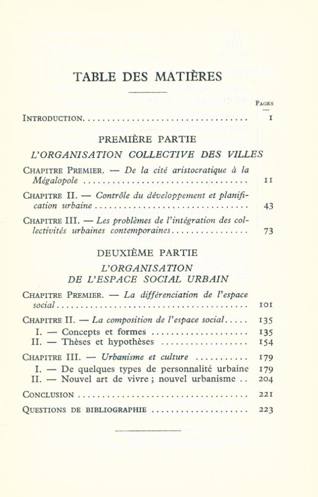 『SOCIOLOGIE URBAINE』 2