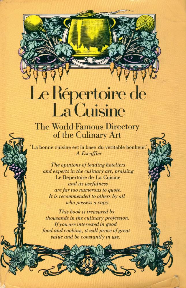 『LE RÉPERTOIRE DE LA CUISINE』 3