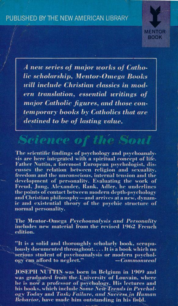 『PSYCHOANALYSIS AND PERSONALITY : A Dynamic Theory of Normal Personality』 8