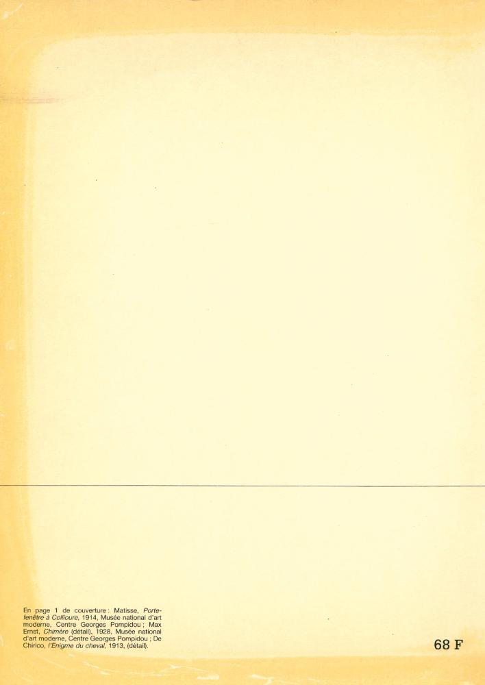 『Cahiers DU MUSEE NATIONAL D'ART MODERNE』 Volume 84, Number 13 3