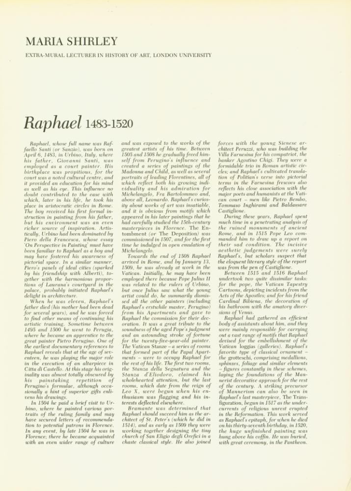 『The Great Artists : A library of their lives, times and paintings - BOOK 15 : Raphael』 2