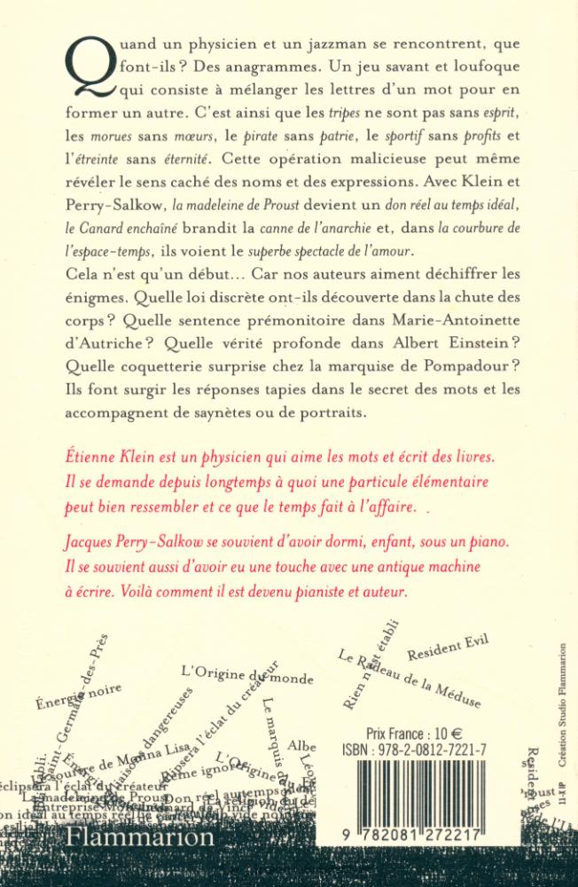 『ANAGRAMMES RENVERSANTES ou Le sesn caché du monde』 6