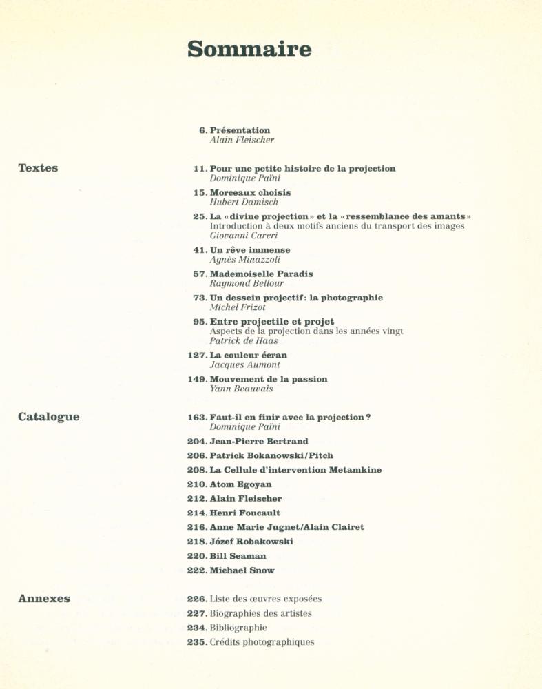 『Projections : les transports de l'image』 2