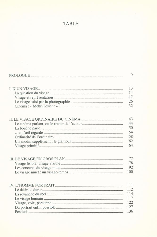 『DU VISAGE AU CINÉMA』 2