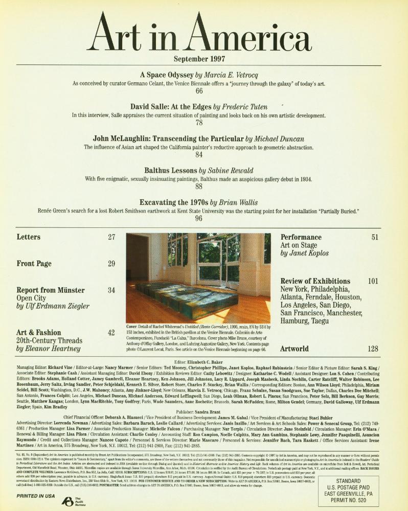 『Art in America』 Vol. 85 No. 9 September 1997 2