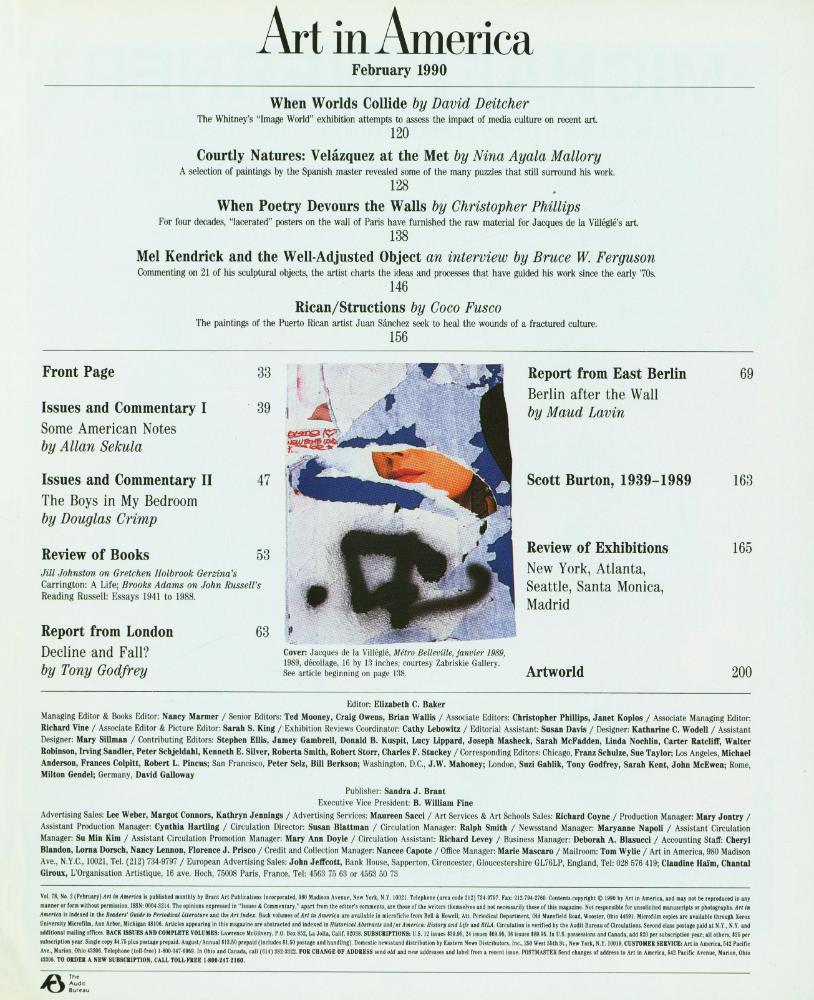 『Art in America』 Vol. 78, No. 2(February 1990) 2