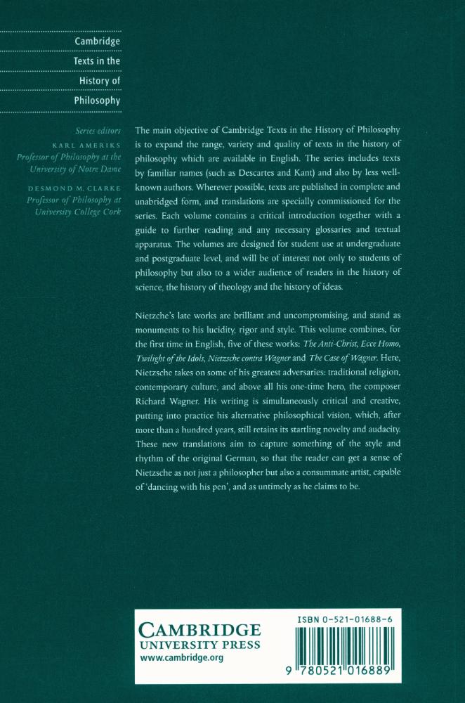 『The Anti - Christ, Ecce Homo, Twilight of the Idols : And Other Writings』 3