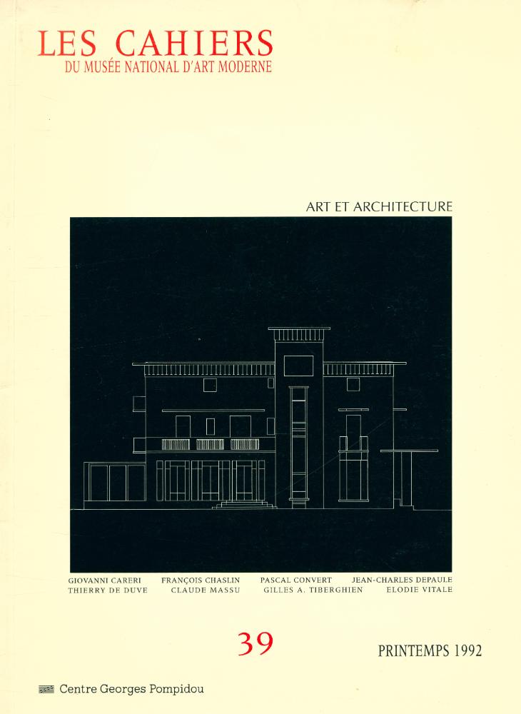 『LES CAHIERS DU MUSÉE NATIONAL D'ART MODERNE』 39 PRINTEMPS 1992 1