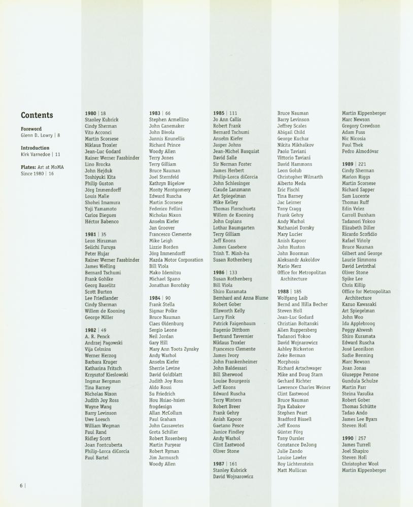 《Open Ends》도록 『MODERN CONTEMPORARY : ART AT MOMA SINCE 1980』 2