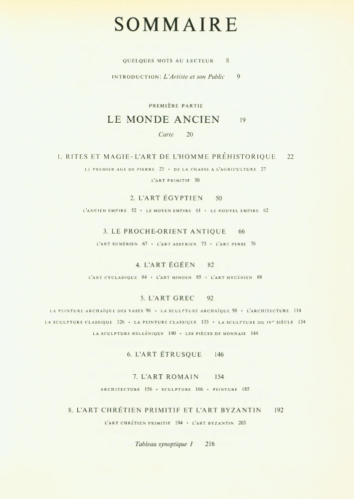 『HISTOIRE DE L'ART : DE LA PREHISTOIRE A NOS JOURS』 2