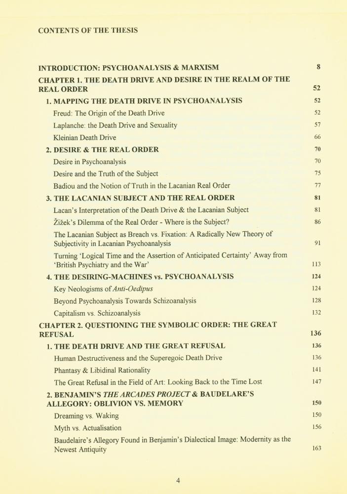『The Lacanian Subject & the Benjaminian Dialectical Image : The Death Drive, Desire and Memory』 2