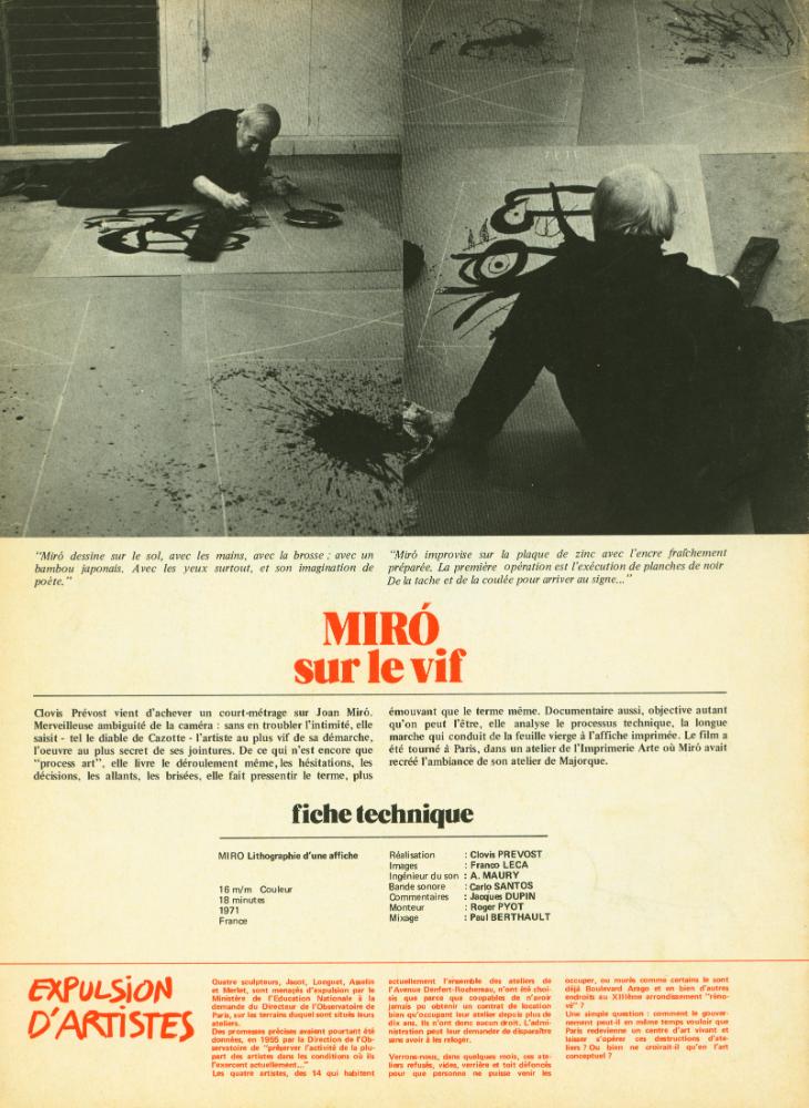 『chroniques de l' art vivant』 Nº25 NOVEMBRE 1971 3
